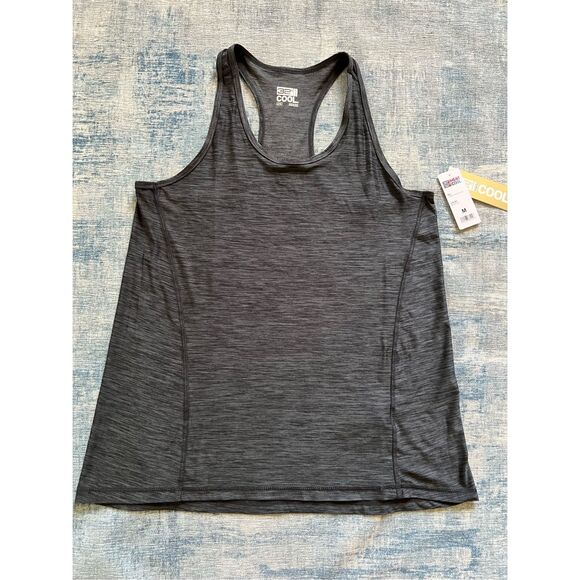 NWT! 32 Degrees Cool Black Gray Space Dye Racerback Tank Top Medium Runs Big - Picture 1 of 5